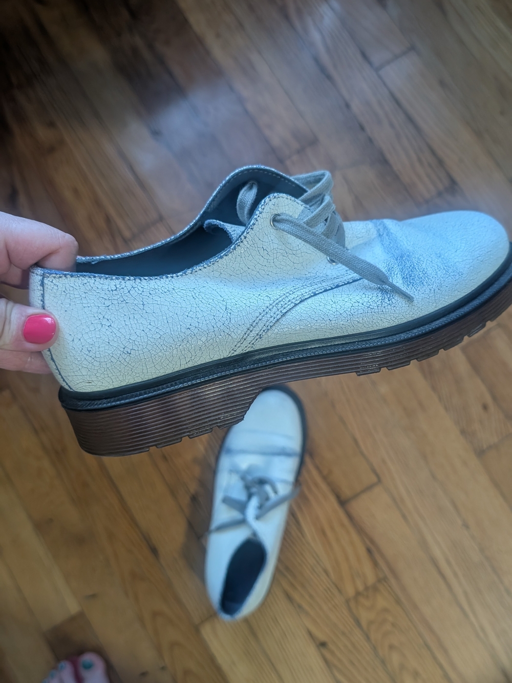 Women’s Casual Lace-Up Oxfords in Light Gray